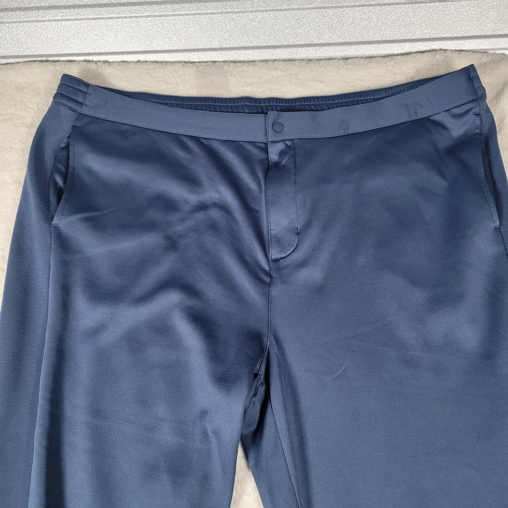 Adidas Jogger Pants Mens 2XL Navy Blue Recycled Polyester Tapered ADX9486F23 - Picture 2 of 13